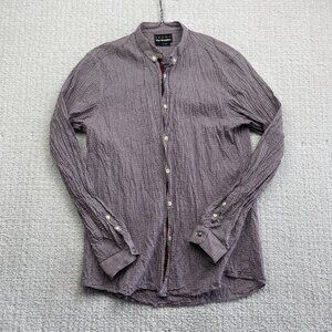 The Kooples Sport Red gingham Plaid Classic Button Up Long sleeve Shirt Men S